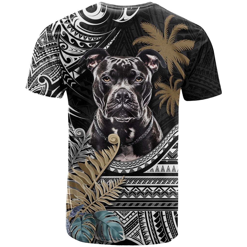 Polynesian Pitbull T-Shirt Polynesian Pattern And Pitbull Graphic Tee