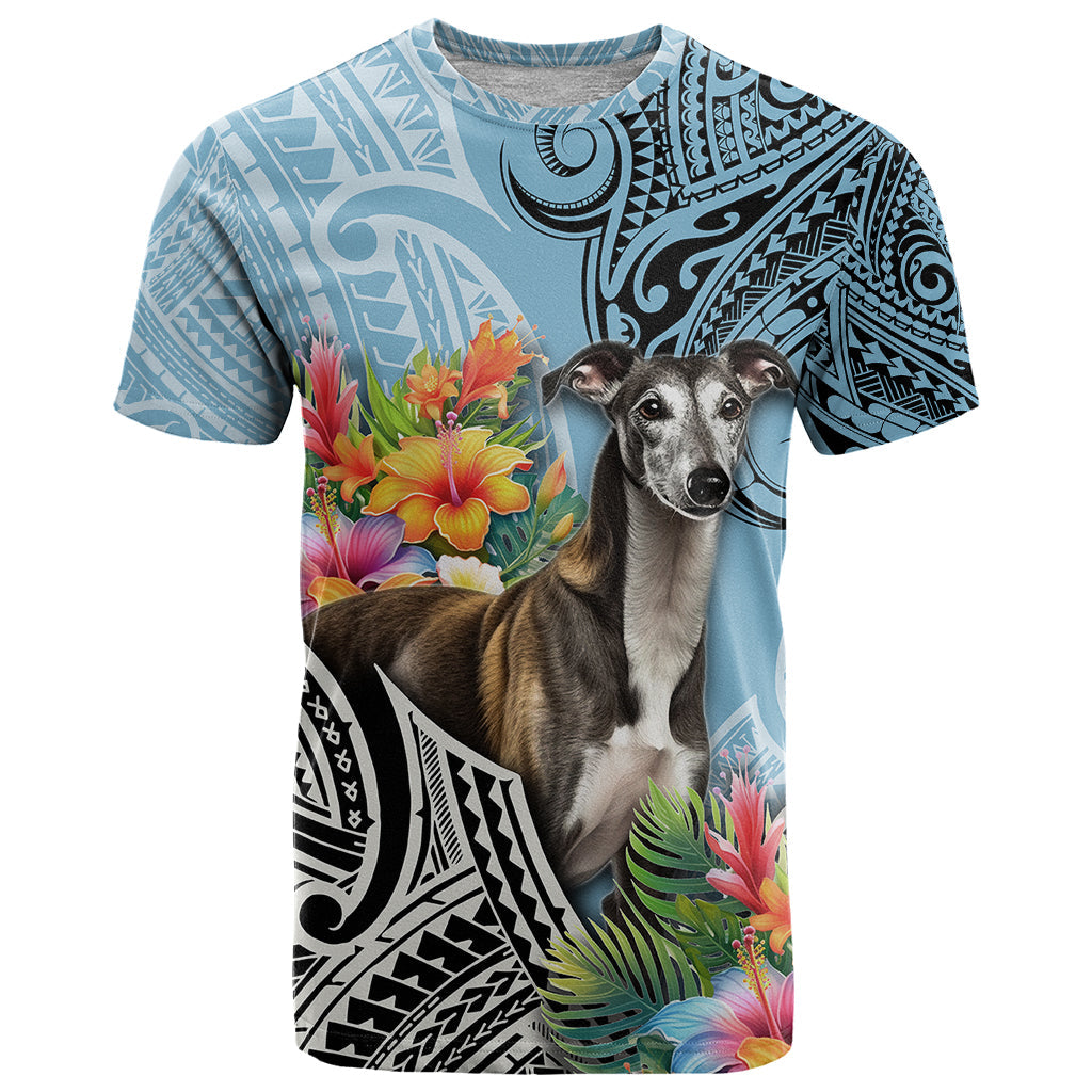 Polynesian Greyhound T-Shirt Polynesian Pattern And Greyhound Graphic Tee