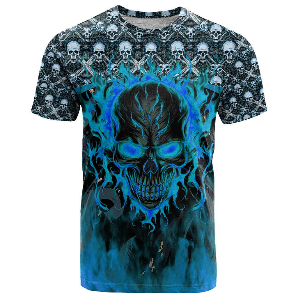 Fire Skull T-Shirt Of Course I'm Going To Hell I'm Just Here To Pick You Up Graphic Tee
