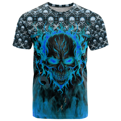 Fire Skull T-Shirt Of Course I'm Going To Hell I'm Just Here To Pick You Up Graphic Tee