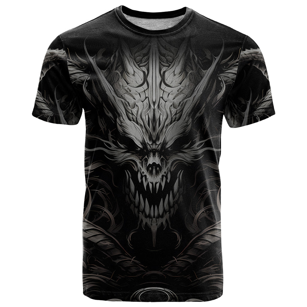 Demon Skull T-Shirt Always be yourself unless you can be a Dragon then always be a Dragon Graphic Tee