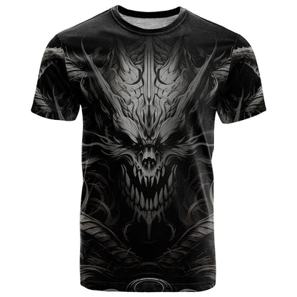 Demon Skull T-Shirt Always be yourself unless you can be a Dragon then always be a Dragon Graphic Tee