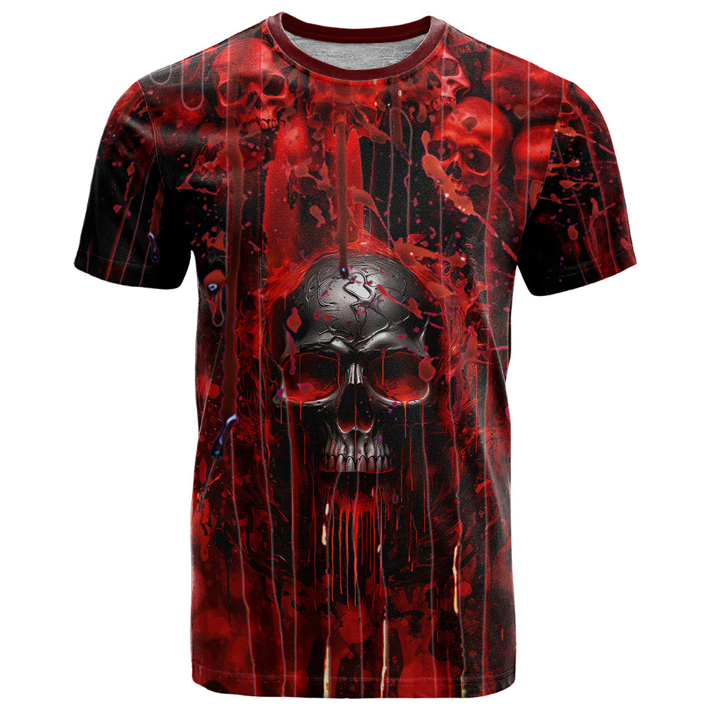 If You Kick Me When I'm Down You Better Pray I Don't Get Up Skull T-Shirt Graphic Tee