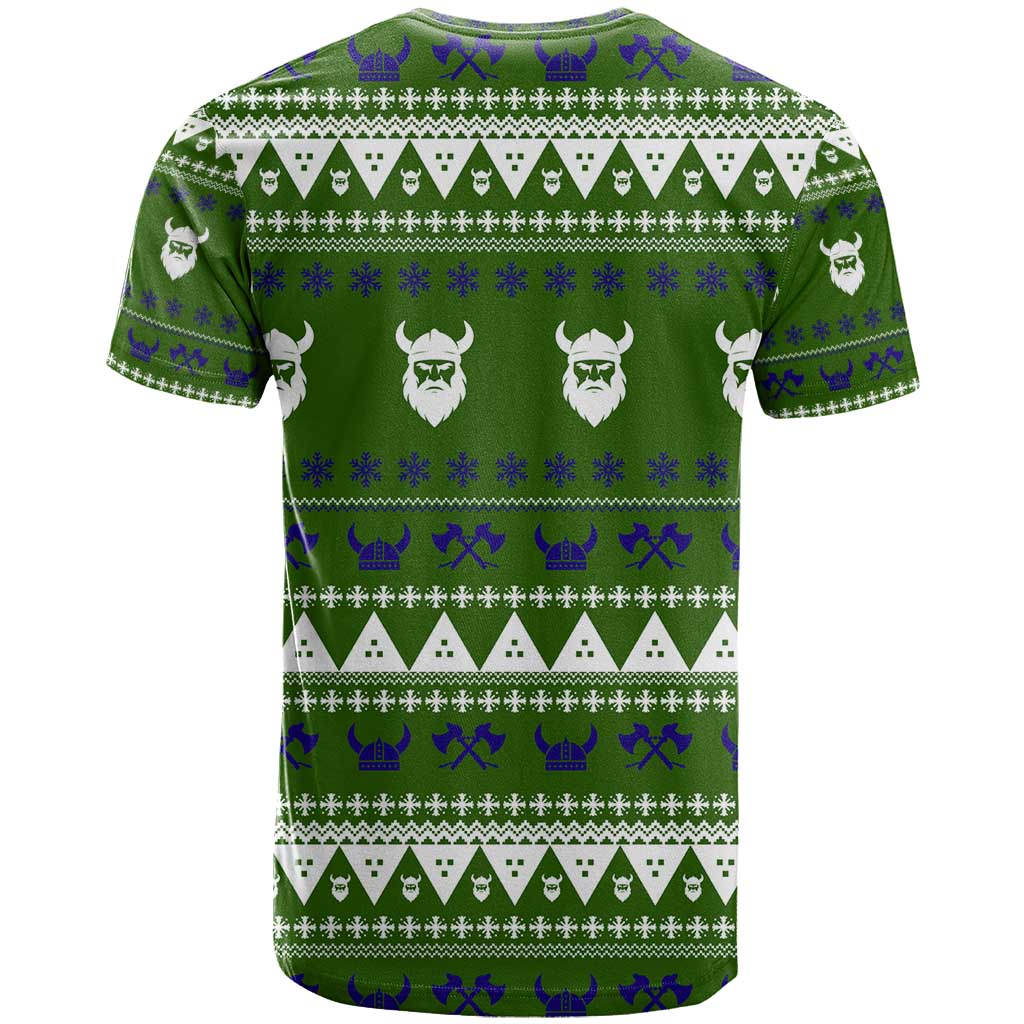 Amazing Viking Christmas T-Shirt Xmas Holiday Patterns Graphic Tee