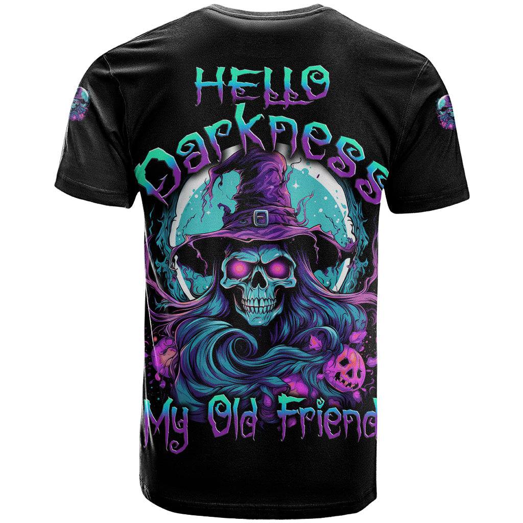 Hello Darkness My Old Friend Witch Halloween T-Shirt Graphic Tee