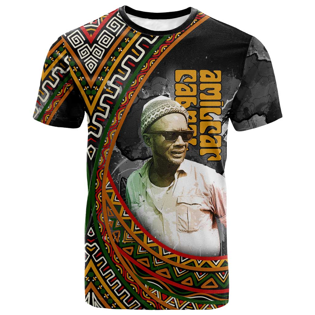 Amilcar Cabral T-Shirt African Map with Chains Freedom Theme Revolutionary Liberation Tribute Graphic Tee