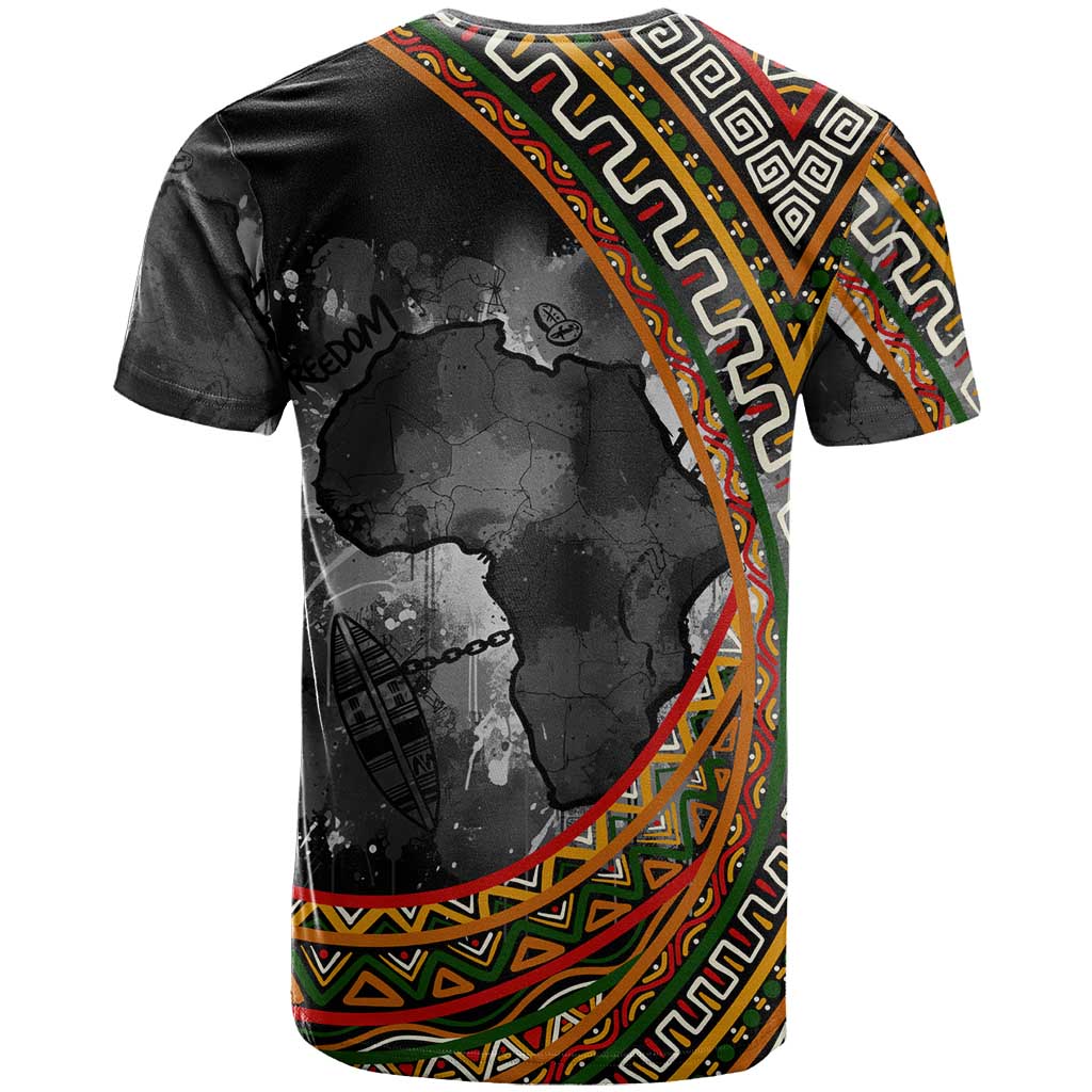 Amilcar Cabral T-Shirt African Map with Chains Freedom Theme Revolutionary Liberation Tribute Graphic Tee