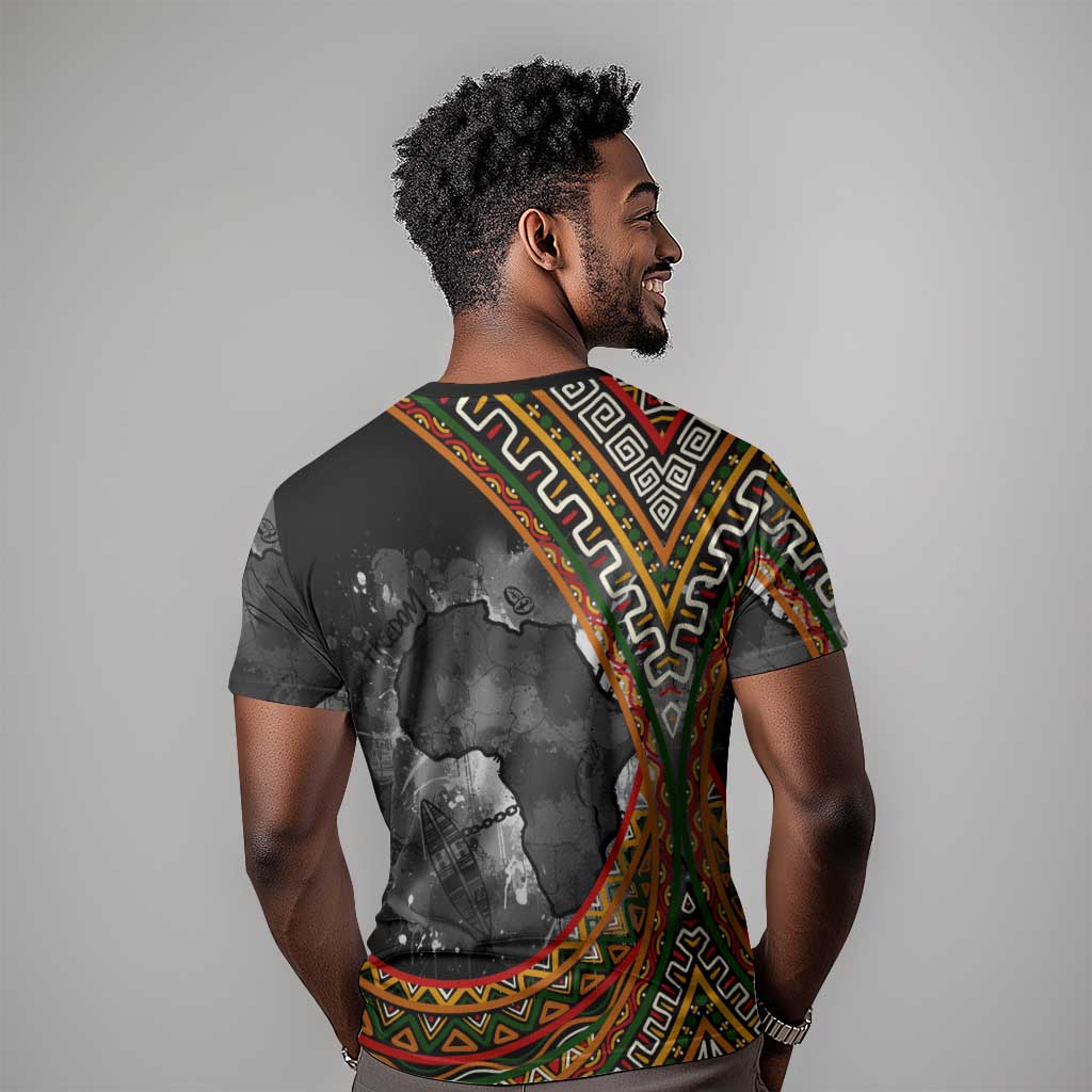 Amilcar Cabral T-Shirt African Map with Chains Freedom Theme Revolutionary Liberation Tribute Graphic Tee
