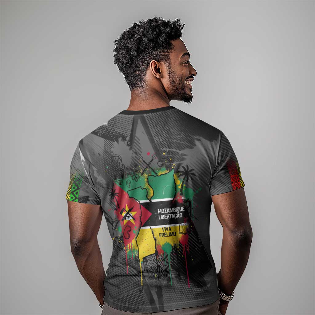 Samora Machel T-Shirt Mozambique Liberation Graffiti Style Viva FRELIMO African Revolutionary Graphic Tee