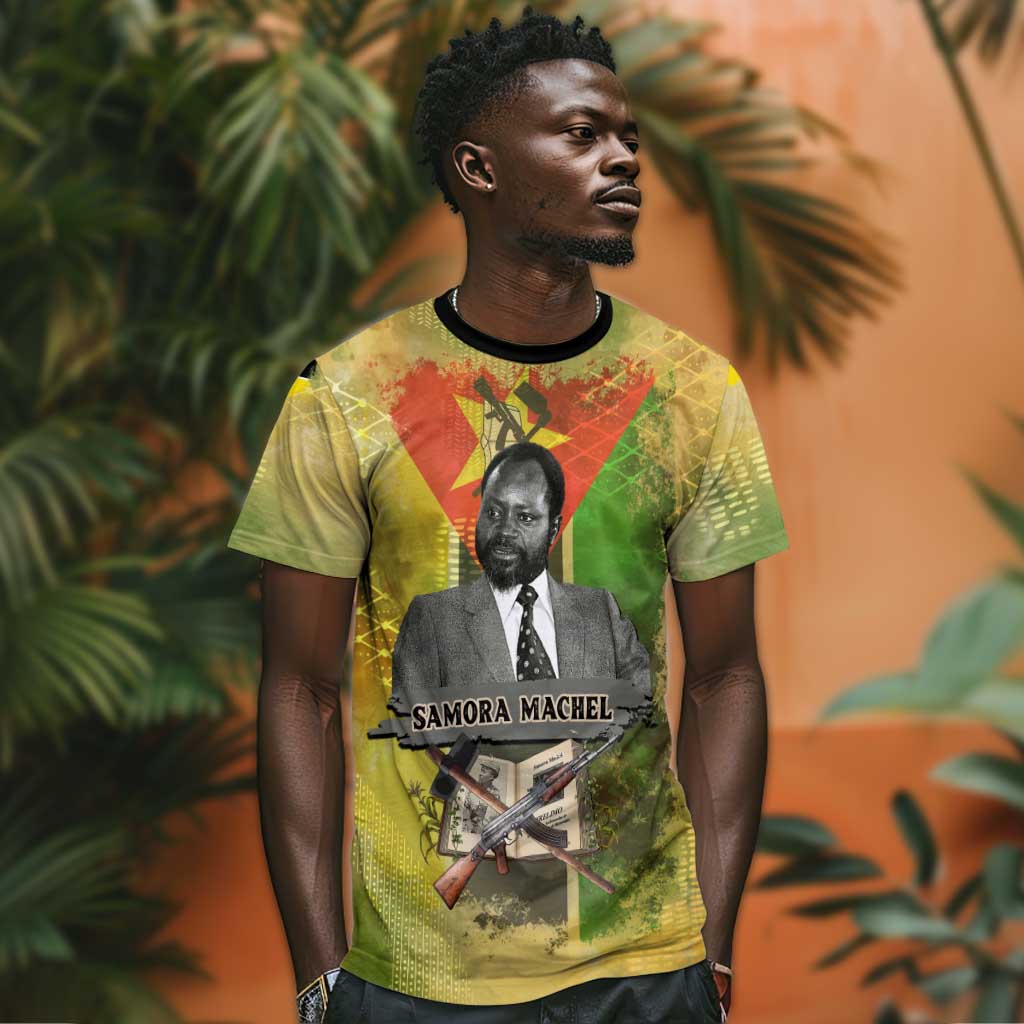 Samora Machel T-Shirt Mozambique Flag Unity and Victory Quote Liberation Struggle - African Freedom Tribute Graphic Tee
