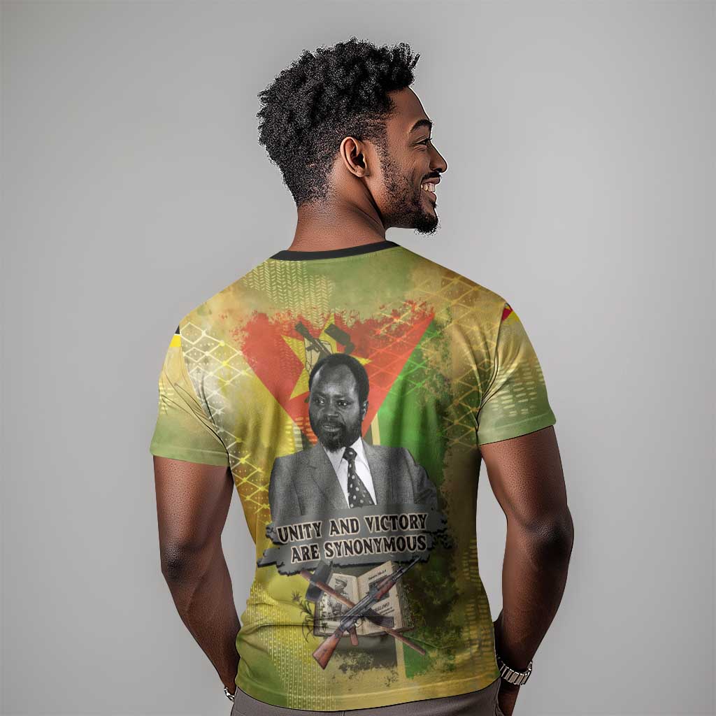 Samora Machel T-Shirt Mozambique Flag Unity and Victory Quote Liberation Struggle - African Freedom Tribute Graphic Tee