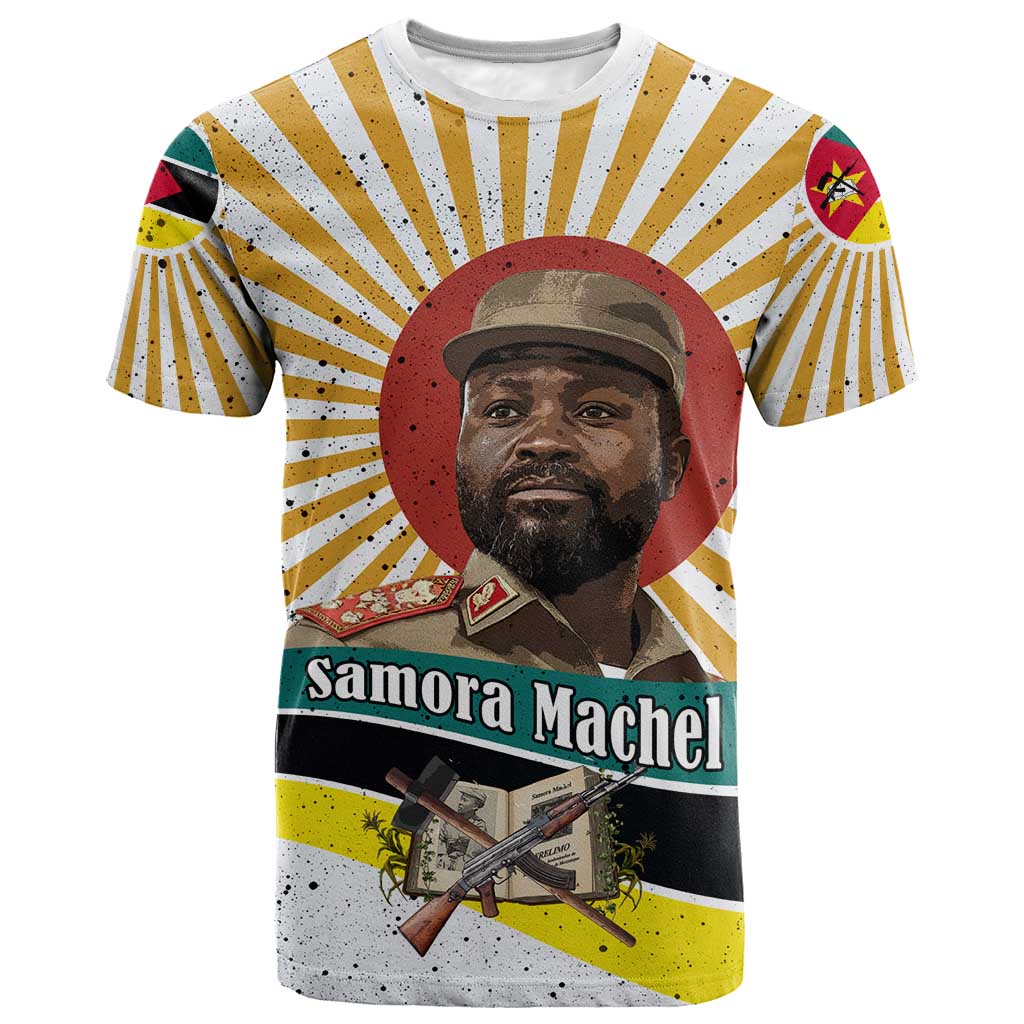 Samora Machel T-Shirt Radiant Sunburst Bold Anti-Colonial Quote Mozambique Liberation - African Revolutionary Art Graphic Tee