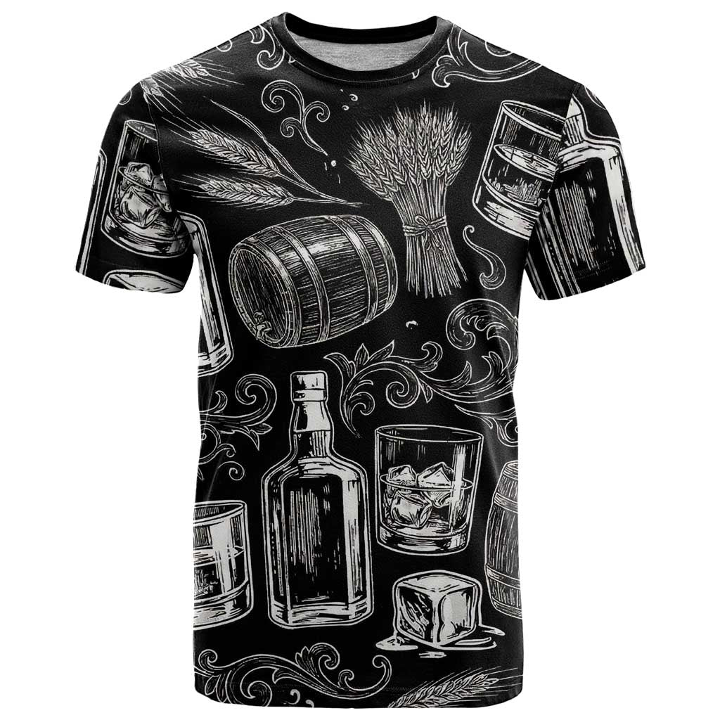 Whisky Neat T-Shirt Vintage Bold Statement Design Graphic Tee