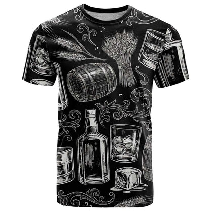 Whisky Neat T-Shirt Vintage Bold Statement Design Graphic Tee