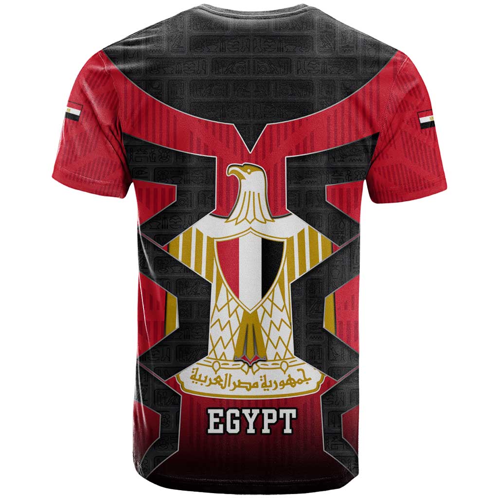 Egypt Flag Emblem T-Shirt with Red Black Bold Spirit Graphic Tee