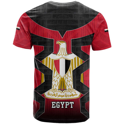 Egypt Flag Emblem T-Shirt with Red Black Bold Spirit Graphic Tee