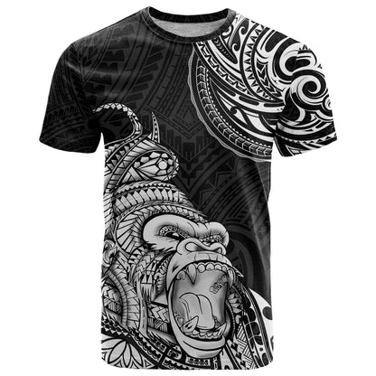Hawaii Polynesian T-Shirt Gorila Tatoo Polynesian Style Graphic Tee