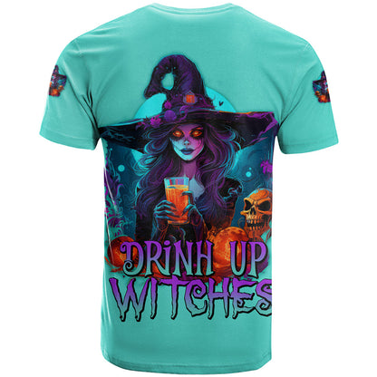 Drink Up Witches Halloween T-Shirt Graphic Tee