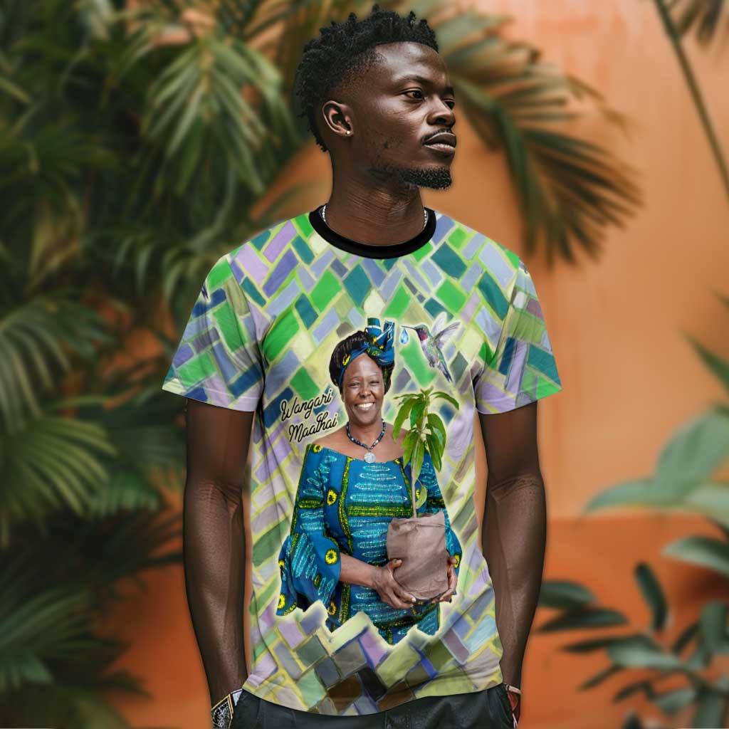 Wangari Maathai T-Shirt Hummingbird Quote Tree Planting Theme Environmental Justice Tribute Graphic Tee