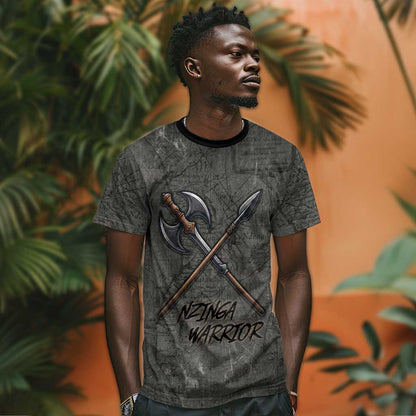 Queen Nzinga T-Shirt Fierce African Warrior Queen - Dark Tribal Fire Art Graphic Tee