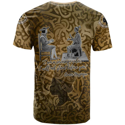 Queen Nzinga T-Shirt Cowrie Crown Silhouette Royal Power Graphic Tee