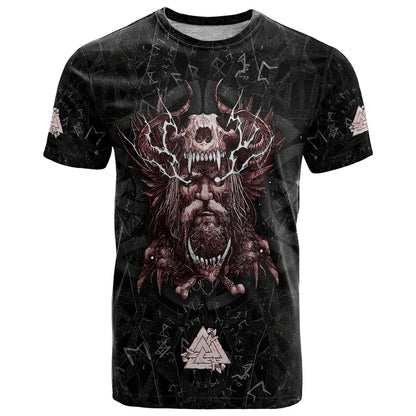 Viking Odin T-Shirt Viking Allfather's Radiance Graphic Tee