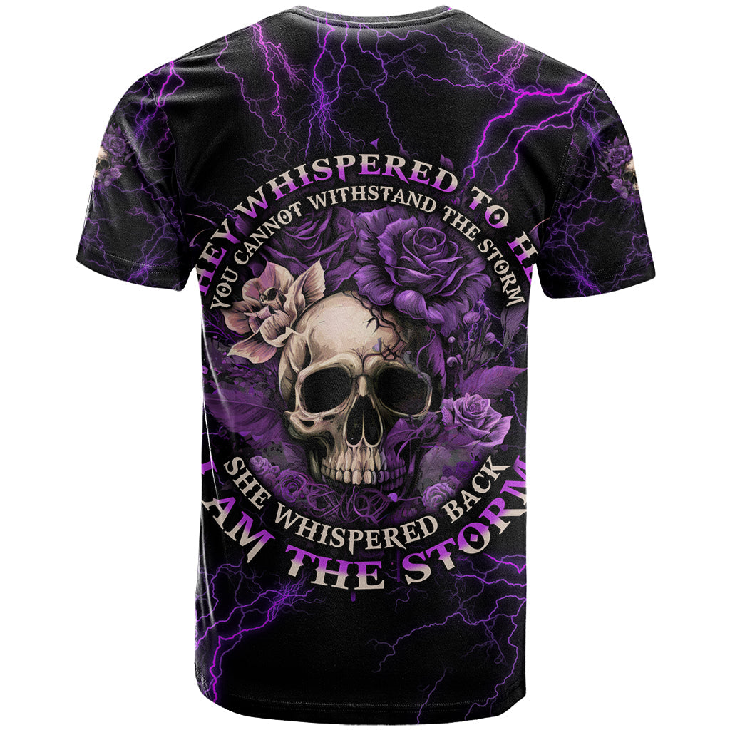 I Am The Storm Rose Skull T-Shirt Graphic Tee