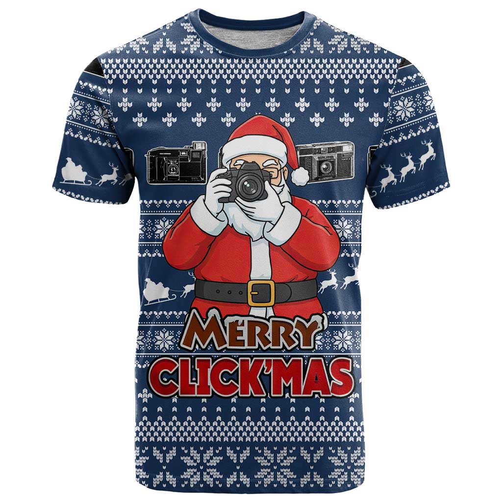 Merry Clickmas Christmas T-Shirt Xmas Holiday Patterns Graphic Tee