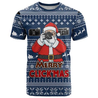 Merry Clickmas Christmas T-Shirt Xmas Holiday Patterns Graphic Tee