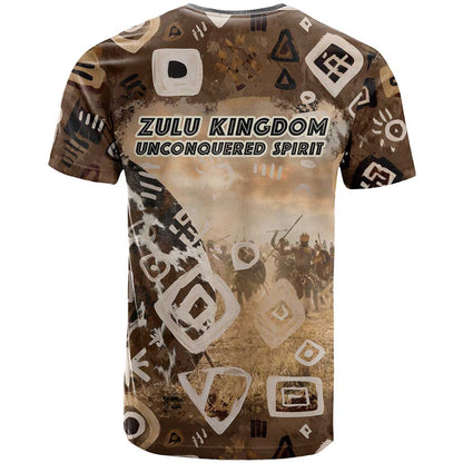 Shaka Zulu T-Shirt Monochrome Portrait Zulu Kingdom Heritage Unconquered Spirit Warrior Legacy Theme Graphic Tee