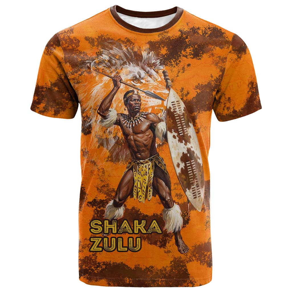 Shaka Zulu T-Shirt Warrior Fiery Roaring Lion - Never Retreat Never Surrender African Strength and Courage Graphic Tee