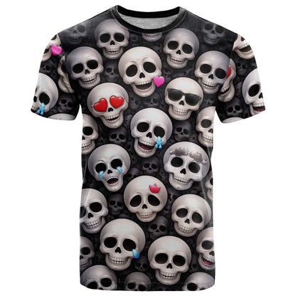 Emoji Skulls T-Shirt Moodboard of the Dead Graphic Tee