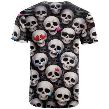 Emoji Skulls T-Shirt Moodboard of the Dead Graphic Tee