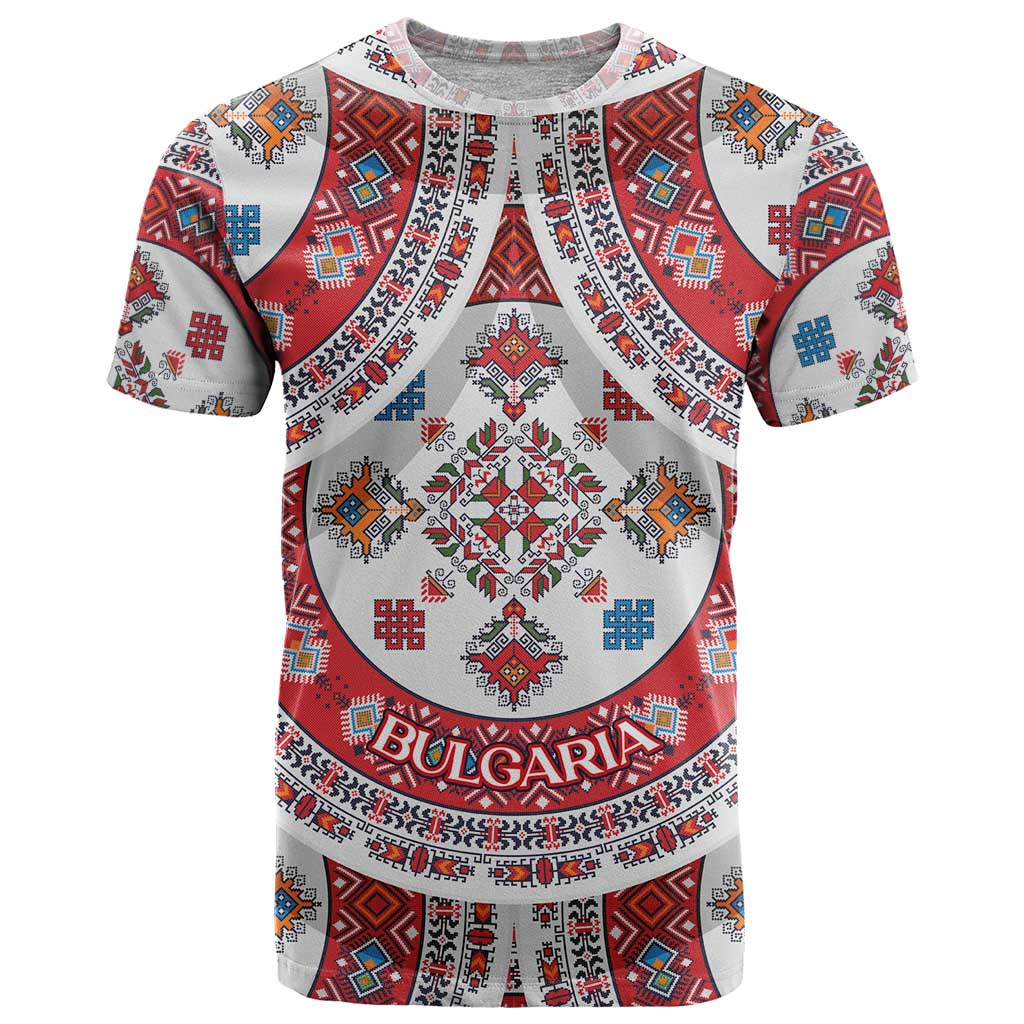 Bulgaria Folk Art T-Shirt with Traditional Embroidery and Floral Motifs Graphic Tee