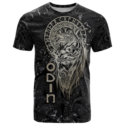 Viking Navigator T-Shirt Odin's Wisdom in Symbols Graphic Tee