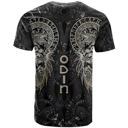 Viking Navigator T-Shirt Odin's Wisdom in Symbols Graphic Tee