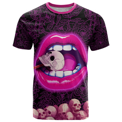 Skull T-Shirt Don't Cry Say Fuck You And Smile Graphic Tee