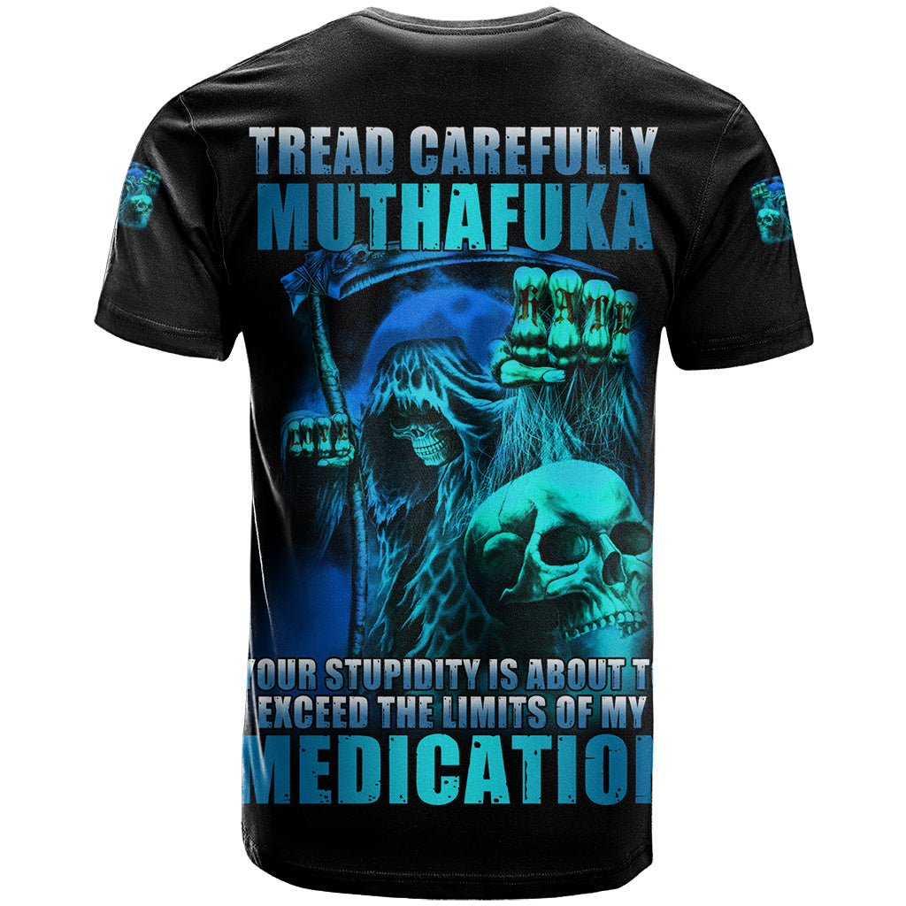 Tread Carefully Skull T-Shirt Graphic Tee
