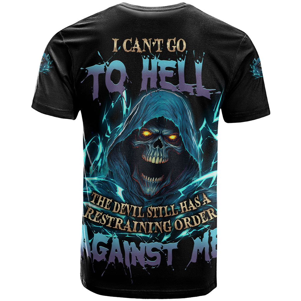 I Can't Go To Hell Mad Reaper Skull T-Shirt Graphic Tee