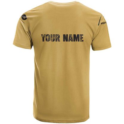 Custom Retro Bowling T-Shirt with Diamond Stripe Pattern North Bowl Logo Graphic Tee