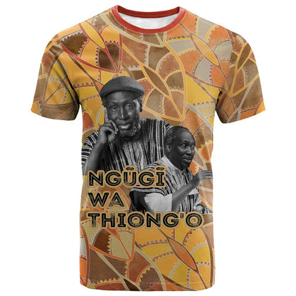 Ngugi wa Thiong O T-Shirt African Literary Icon Portrait Cultural Revival Graphic Tee