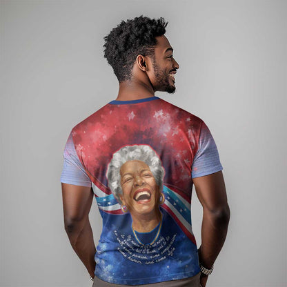 Maya Angelou T-Shirt Inspirational Life Mission Quote Celebration of Joy Passion and Compassion Graphic Tee