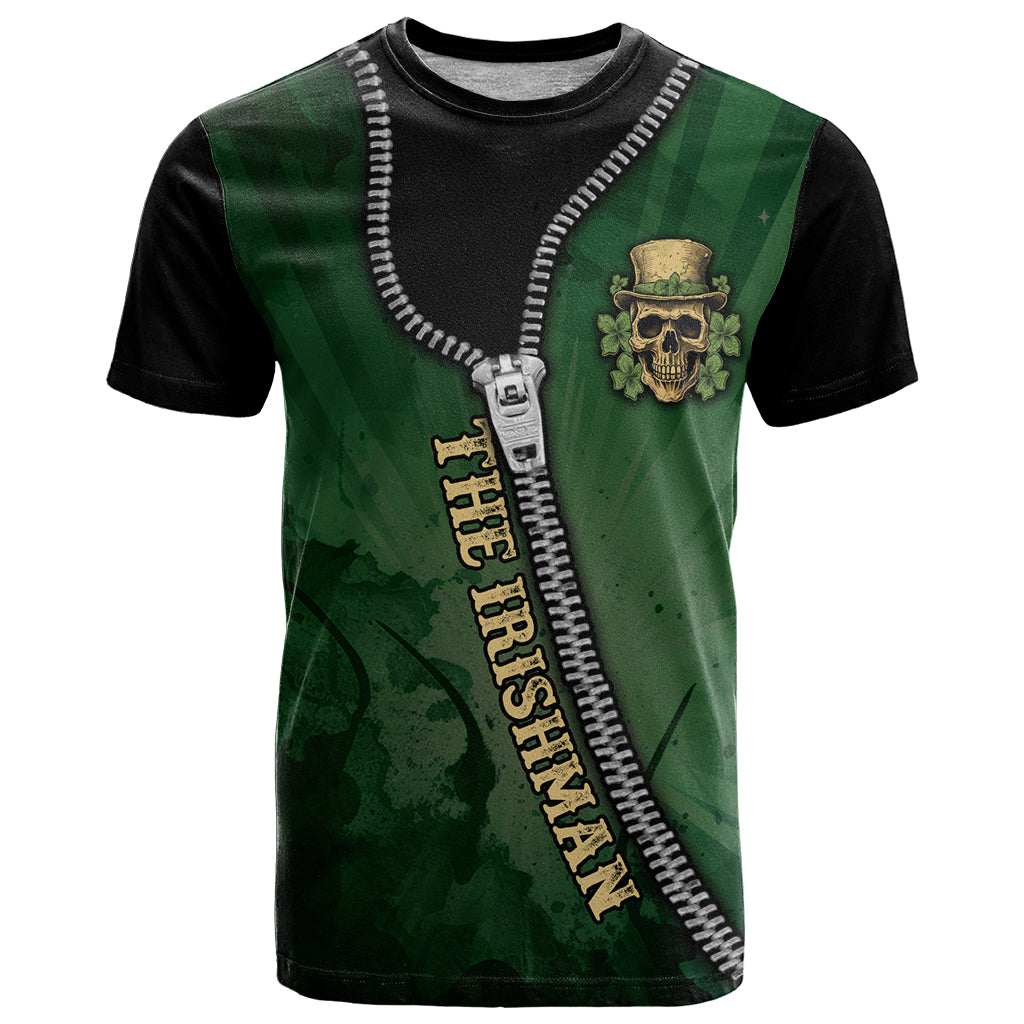 The Irish Man 3D Zip Art T-Shirt Graphic Tee