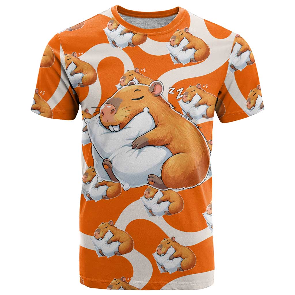 Capybara Sleep T-Shirt Sleepybara Nightdress Graphic Tee