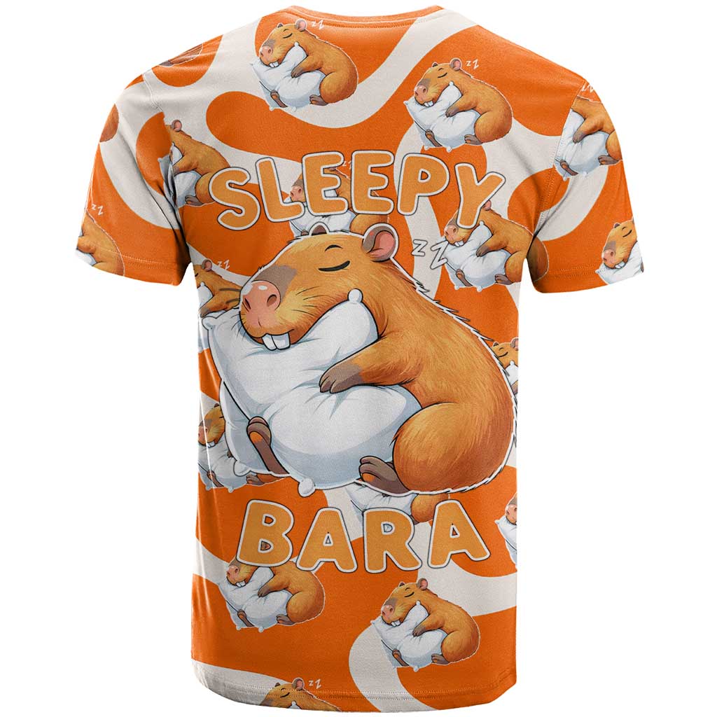 Capybara Sleep T-Shirt Sleepybara Nightdress Graphic Tee