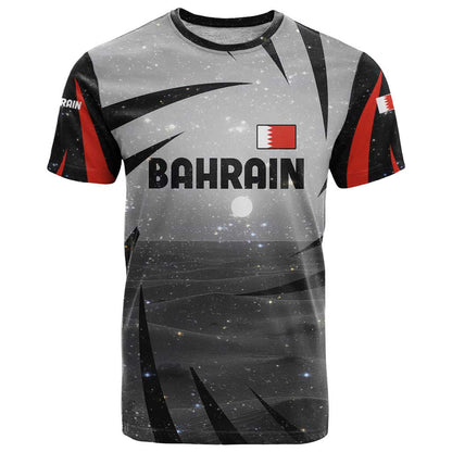 Bahrain Desert Camel T-Shirt with Sunset Glow and Starry Sky Graphic Tee