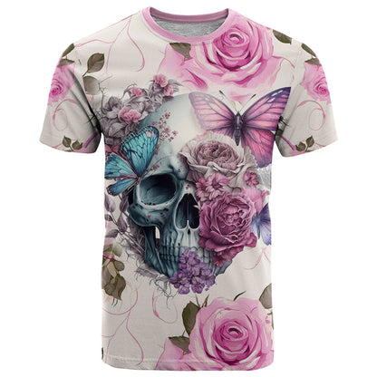 Women Skull T-Shirt Some Time An Angel Hellraiser Always A Strong Women Graphic Tee