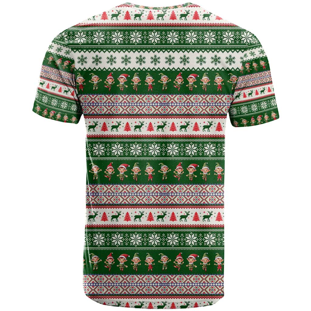 No Coffee No Workee Christmas Design T-Shirt Xmas Holiday Patterns Graphic Tee