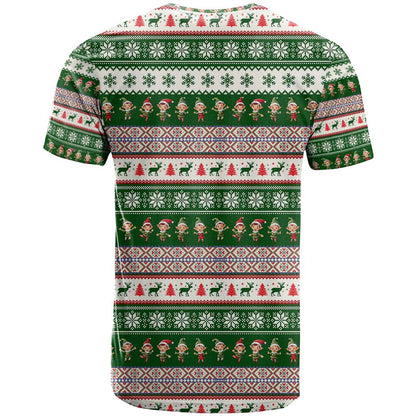 No Coffee No Workee Christmas Design T-Shirt Xmas Holiday Patterns Graphic Tee