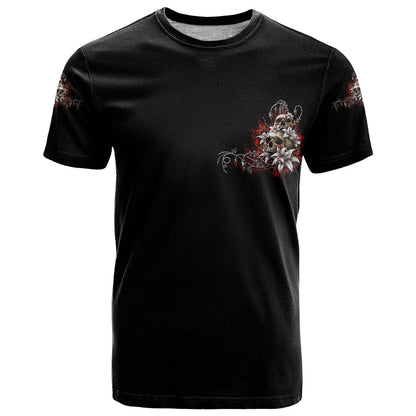 The Good Girl In Me Got Tired Skull Rose T-Shirt Graphic Tee